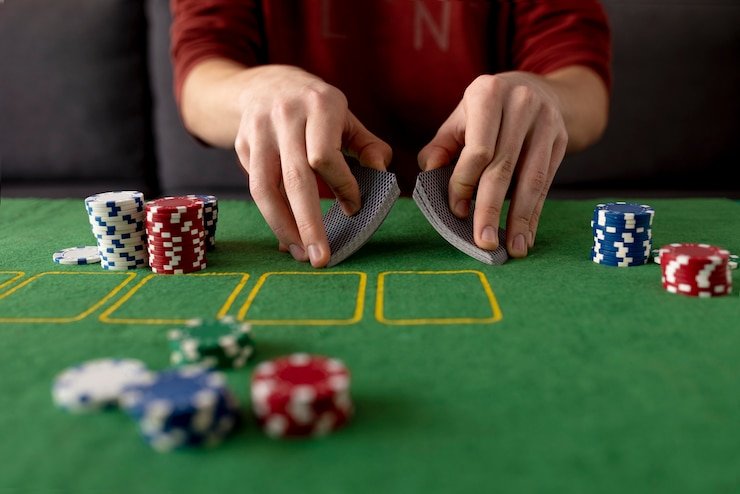 Live casino table setup with professional dealers
